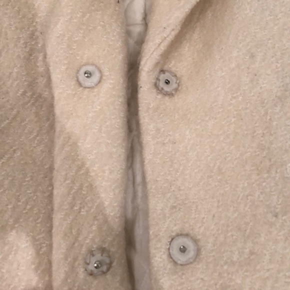 Forever 21 Cream mid length pea coat - Picture 4 of 5